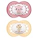 MAM Pacifiers, Baby Pacifier 6+ Months, Best Pacifier for Breastfed Babies, ‘Crystal' Design Collection, Girl, 2-Count