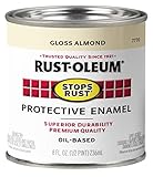 Rust-Oleum 7770730 Stops Rust Brush On Paint, Half Pint, Gloss Almond
