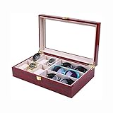 DISPLAY & Lagerung: Die Holz Uhrenbox ist ein wunderbares Element ein Herr oder Dame so dass seine gesamte Sammlung von Chronometer angezeigt werden, geschmackvoll schützt, speichert und organisiert 6 Uhren und 3 Gläser, perfekt auf Ihre Bedürfnisse anzupassen.