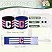 YELARXI Captain Arm Bands for Soccer, Soccer Captain C Armband, Classic Striped Elastic Protective Arm Badge Adjustable Player Bands Fitting for (Adult/Football) 2 Pcs & Blue/Black