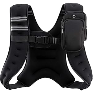 ZELUS Weighted Vest for Strength Training, 5kg/7kg/11kg/14kg Adjustable Exercise Equipment for Home Gym, Iron Sand Weight Vest with Armband Holder for Men Women Fitness Workout Cardio