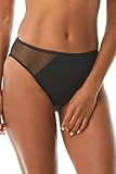 Vince Camuto Mesh Cutout High Leg Bikini Bottoms Black SM