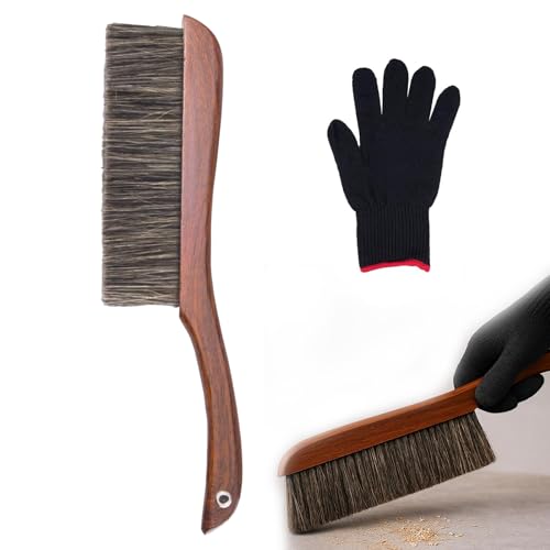 Horse Hair Brush Bricklayer 40cm Bricklayers Brush for Cleaning & Finishing Soft Brush with Durable Horsehair Bristles Bricklaying Tools for Sweeping Mortar & Debris Comfortable Grip Handle