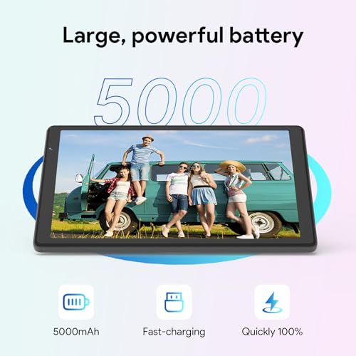 ApoloSign Android 13 Tablet, 10.1\" Tablet with Octa-core Processor, HD IPS Touchscreen, 8(4+4) GB RAM, Up to 1TB ROM, 8-hr Battery, Wi-Fi6, BT5.0, Dual Camera, GMS, Split Screen Support (Gray)