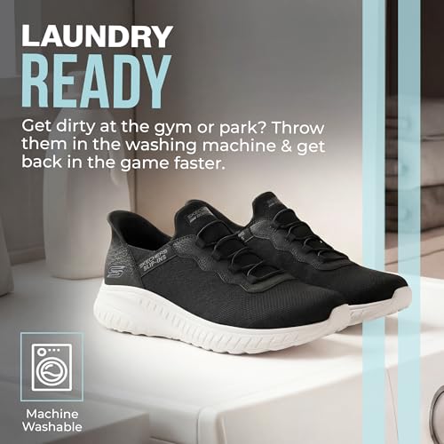 Image of Skechers Men's Bobs Squad Chaos Daily Hype Sneaker | Casual Shoe, Heel Pillow, No Tie Fit, Hands Free Slip-Ins, Vegan, Memory Foam, Machine Washable