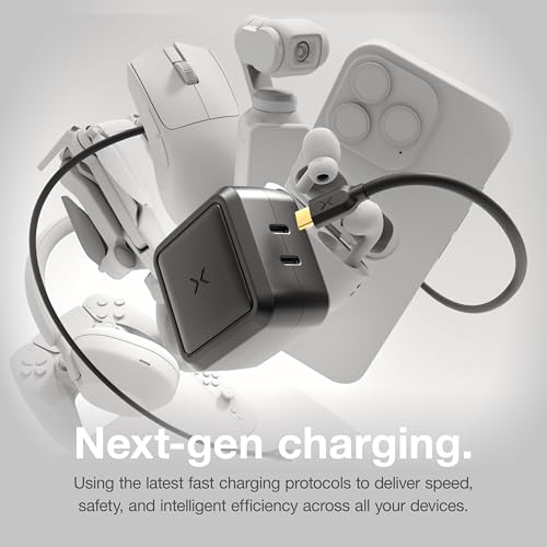 NOCO XGrid X65: 65W USB-C Charger – Dual Port GaN Power Adapter with PD 3.0, QC 4.0+, and PPS – Fast Charging with Smart Power Distribution – Foldable Wall Plug, UL Listed