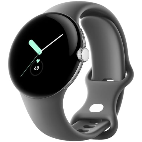 Google | Pixel Watch | Reloj inteligente Android con seguimiento de actividad Fitbit | Rastreador de fitness y sueño con rastreador de frecuencia cardíaca | 41 mm | Compatible con LTE (caja plateada con banda activa gris) (reacondicionado)