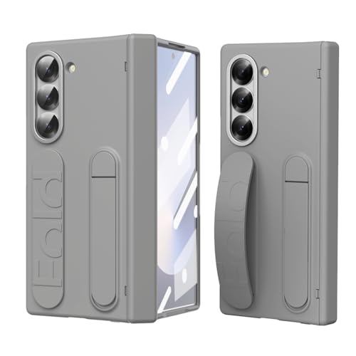 Coque Samsung Galaxy Z Fold 6 5G grise idéale pour le bureau avec son support de visionnage