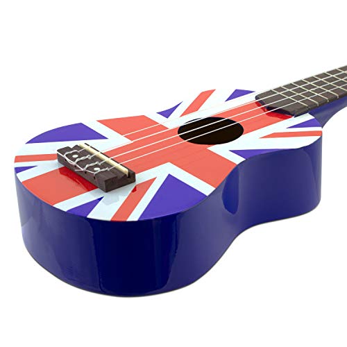 Tiger UKE10-UK Ukulélé avec Housse – Union Jack - Les Beatles, Paul McCartney, John Lennon, RIngo Starr, George Harrison Tiger UKE10-UK Ukulélé avec Housse - Union Jack – Image 3
