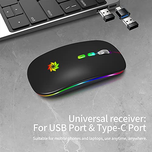 LED-Wireless-Mouse-Slim-Silent-Mouse-24G-Rechargeable-Wireless-Computer-Mouse-Wireless-Mouse-for-Laptop-MacBook-iPad-Chromebook-with-USB-Type-c-Receiver