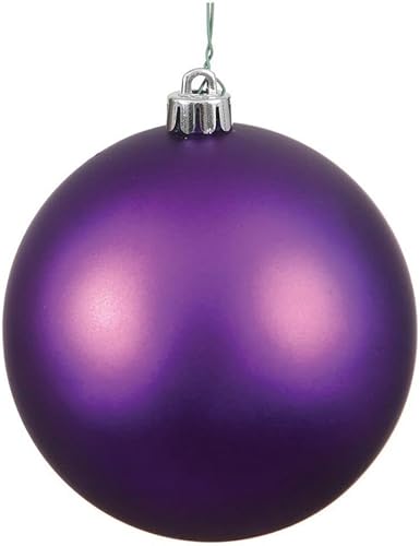 Miniatura 123 de Vickerman Esfera de adorno de Navidad de 10 pulgadas con acabado de caramelo, plástico inastillable, resistente a los rayos UV, decoración de árbol