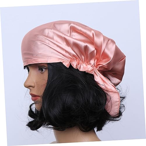 PACKOVE Long Hair Dry Cap with Silk Quick Dry Soft Elastic Sleep Cap for Women Perfect for Home Travel