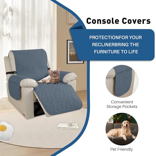 Ystyle Sesselschoner Für Relaxsessel, Sesselbezug Mit Armlehne, Sesselschoner Für Fernsehsessel, Sesselüberzug rutschfest… – Ansicht 4