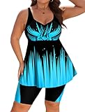 Arolina Bathing Suits for Women Over 50 Plus Size Two Piece Tankini Tummy Control...