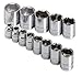 Socket Set, SAE, 3/8 in. Dr, 13 pc