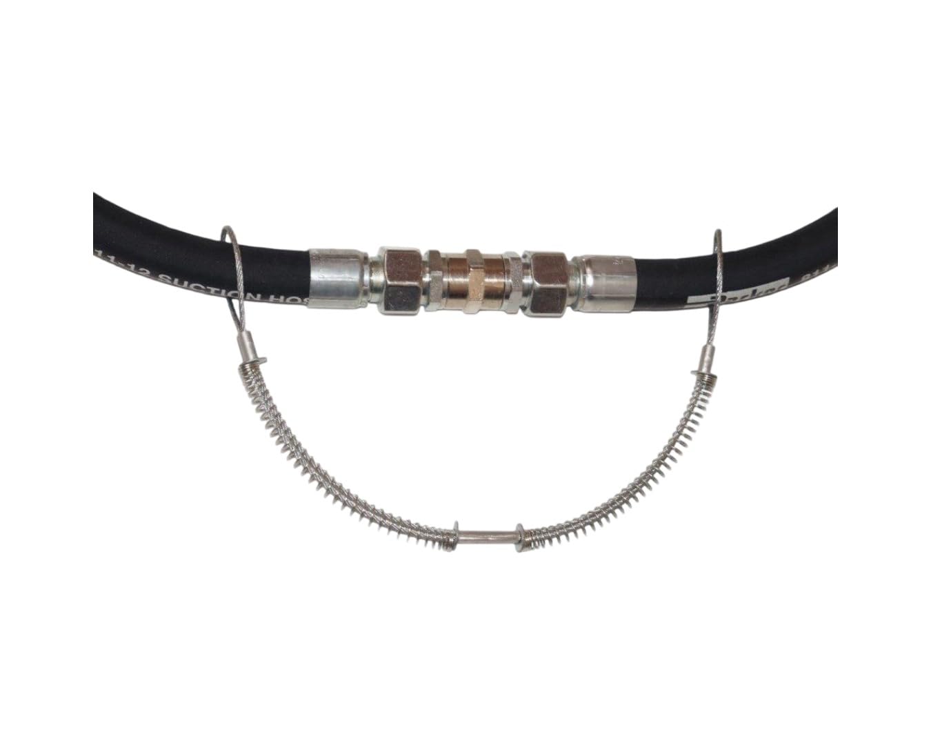 Cable de seguridad para manguera, acero inoxidable con manguitos de cobre, diámetro exterior: 35 - 75, longitud del cable: 90 cm