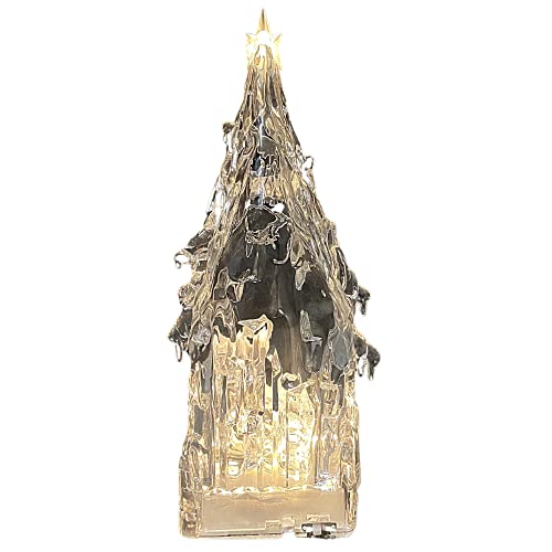 Gold Toned Remote Controlled Led Light Up Icy Nativity Scene With Holy Family, Catholic Christmas Home Decor, 13.5 Inches #TOP4