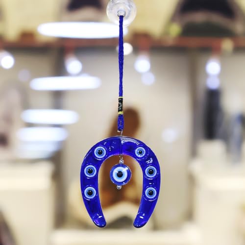 Image of Evil Eye Ghode Ki Naal Wall Hanging Decoration for Car Dashboard | Aesthetic Home Decor | Ideal Gift Items for Positive Energy & Good Luck | Nazar Battu for Home Entrance