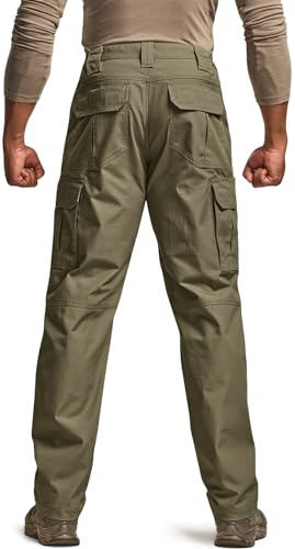 Image of CQR Men's Tactical Pants, Water Resistant Ripstop Cargo Pants, Lightweight EDC Work Hiking Pants, Outdoor Apparel