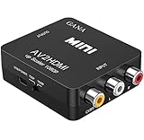 RCA to HDMI, GANA 1080P Mini RCA Composite CVBS AV to HDMI Video Audio Converter Adapter Supporting PAL/NTSC with USB Charge Cable for PC Laptop Xbox PS4 PS3 TV STB VHS VCR Camera DVD
