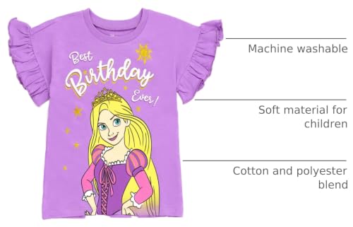 Image of Disney Girls Birthday T-Shirt Infant to Big Kid Sizes (18 Months - 14-16)
