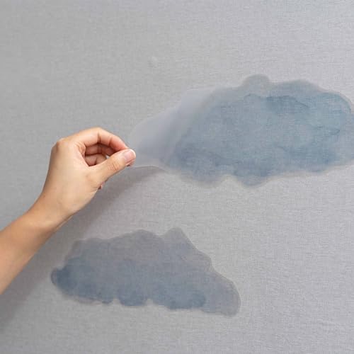 Vinilo decorativo nube azul removible para pared miniatura 7