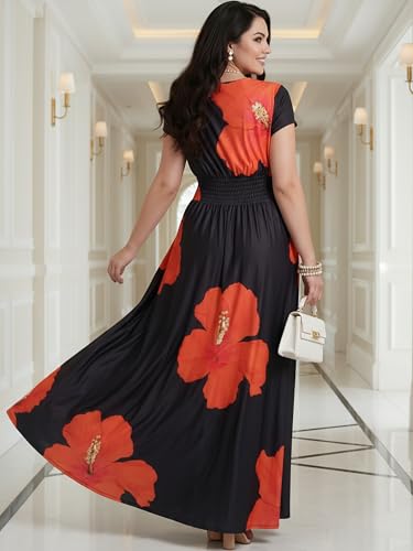 Image of KOH KOH Womens Long Modest Floor Length Flowing Summer Print Maxi Dress