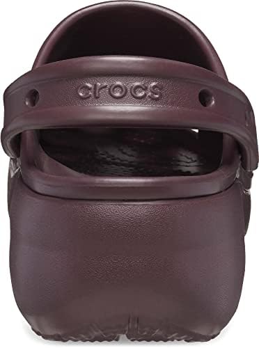 Crocs Women's Classic Platform Clogs, Platform Shoes, Dark Cherry, 6 Women | Image 1