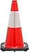 JBC Safety Plastic RS70032SR3M6 Revolution Series 28" Traffic Cone Slim Line with 6" Reflective Cone Collar, Orange Color