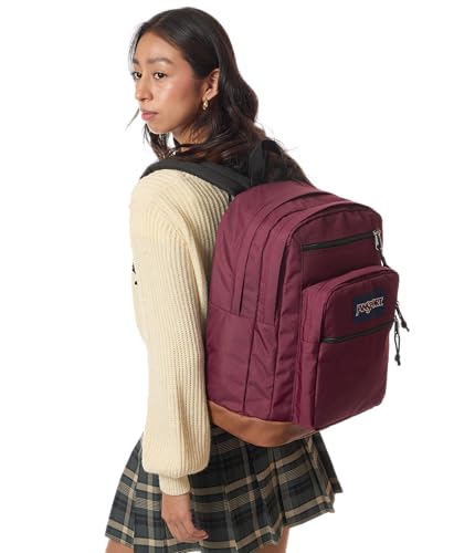 Image of JanSport Cool Backpack with 15-inch Laptop Sleeve, Large Computer Bag Rucksack with 2 Compartments, Ergonomic Straps, Cherry Lacquer