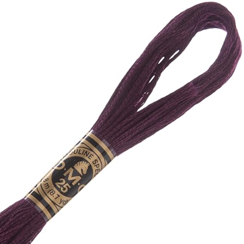 Image of Hobby Lobby DMC Cotton Embroidery Floss - 154 Very Dark Grape, Set of 12