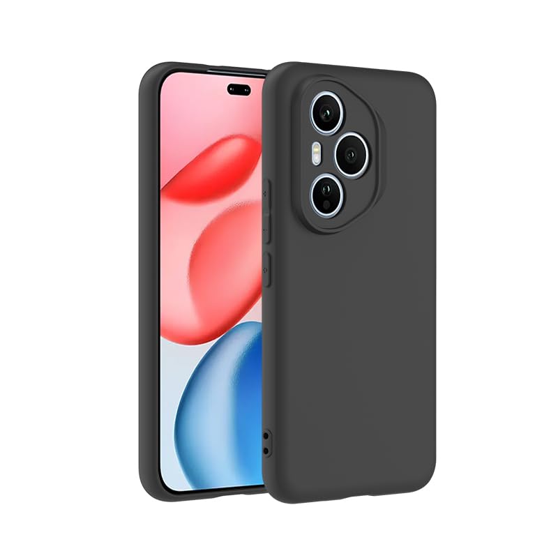 Afikyutu Case for Honor 400 Pro, Slim TPU Silicone Protective Pouch Case, Shockproof, Soft, Flexible, Premium TPU, Shockproof, Non-Slip Black Honor 400 Pro 5G