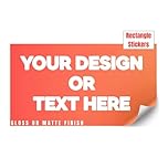 Kingdom Decalz Printed Rectangle Stickers – Personalized Custom Rectangular Stickers Labels for Unique Branding with Photo, Logo, or Text - Gloss or Matte Finish - (40mm x 20mm)