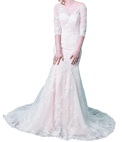 Robe de mariée à manches longues en dentelle - Confort et éclat
