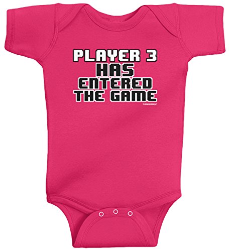 Threadrock Baby Girls' Player 3 Has Entered the Game Infant Bodysuit