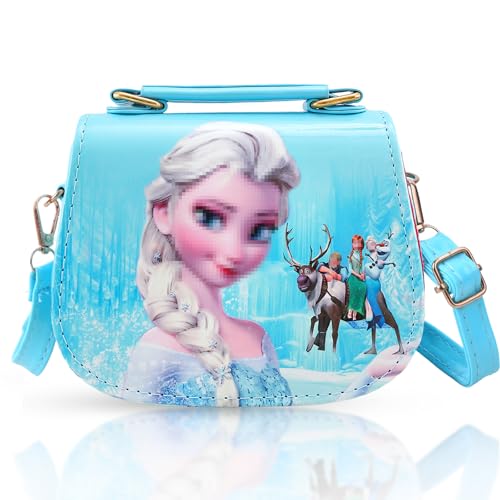 Chukua Kinderhandtasche Els - Tasche Umhängetasche Kinder Mädchen Prinzessin Handtasche Kindertasche Schultertasche mit Verstellbarem Gurt zum Ausgehen oder Reisen, Geschenke Mädchen Girls