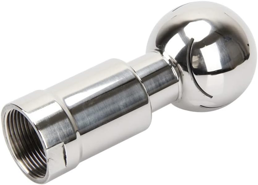 1pc SS304 Rotary Spray Ball for Tank Cleaning - 360° Sanitary Spray Ball for Pharmaceutical and Mechanical Equipment(3/8In)