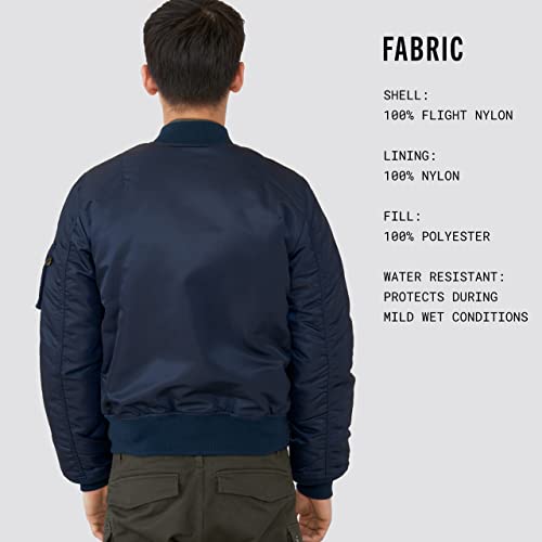 Image of Alpha Industries MA-1 Slim Fit Bomber Flight Jacket - Fighter Pilot Flight Jacket