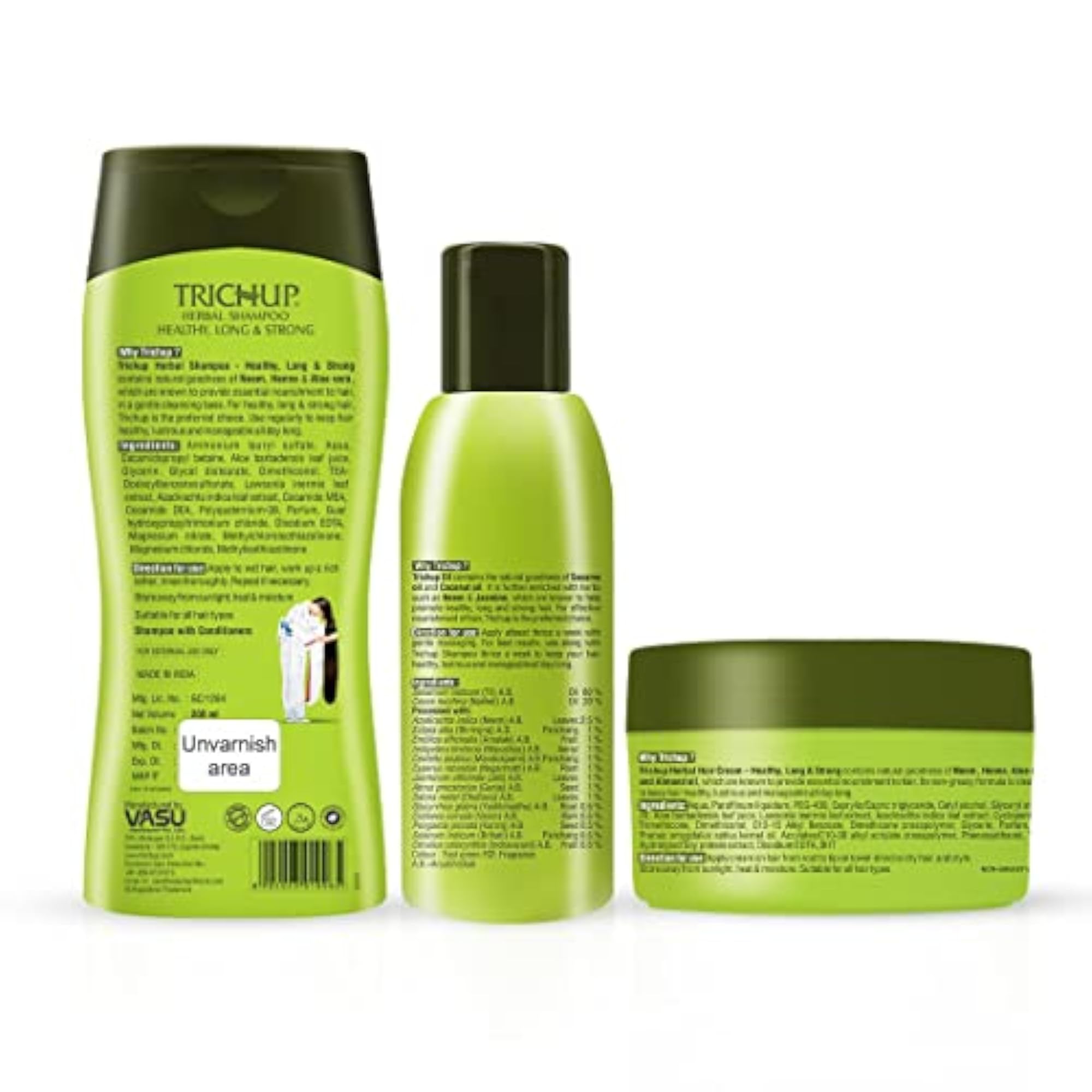 Hair Fall Control Kit with Oil, Shampoo, and Cream