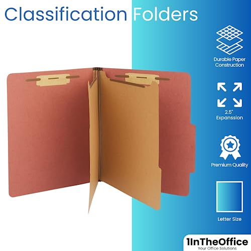 Snapklik.com : 1InTheOffice Classification Folders 2 Dividers Letter Size