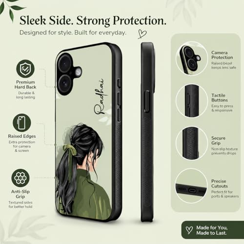 Image of Personalized Couple Mobile Cover with Custom Names | Customized Love Phone Case for Couples | Available for All Mobile Models | 8 Bassy
