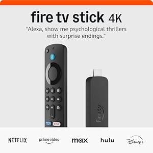 Amazon Fire TV Stick 4K (newest model) with AI-powered Fire TV Search, Wi-Fi 6, stream over 1.8 million movies and shows, free & live TV
