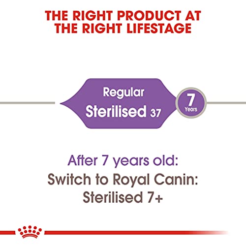 Image of Royal Canin Sterilised 37 Dry Adult Cat Food, Meat Flavor, 2 Kg (Pack of 2)