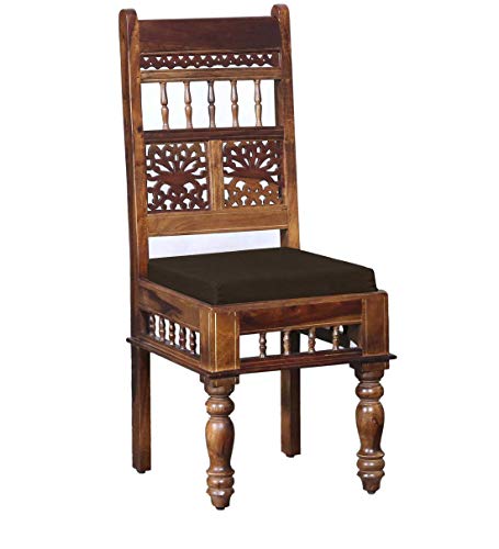 Image of Dining Table 6 Seater Set with 6 Chairs | Dining Table Sets | Wooden 6 Seater Dining Table | Sheesham Wood Dining 4 Chairs and 1 Bench | Dining Room Sets Rectangle Provincial Natural Teak