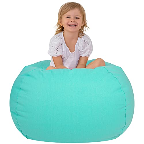 Aubliss Stuffed Animal Bean Bag Storage Chair, Beanbag Covers Only for Organizing Plush Toys, Turns into Bean Bag Seat for Kids When Filled, X-Large 48