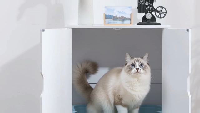 Amazon | HomeSailing サイドボード 木扉 猫 トイレ 収納 隠す