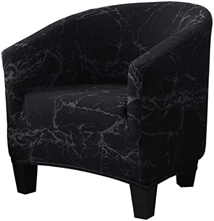 Topchances Club Chair Covers, Tub Chair Slipcover Stretch Velvet Armchair Covers Sofa Cover Velvet Fabric Soft Non Slip Washable Furniture Protector for Bar Counter (Printing A)