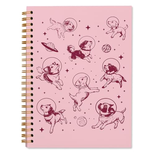 Carnet rose à spirale contre le désordre : organisez vos cours et votre travail avec style