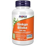 NOW Ginkgo Biloba 120Mg, 50:1 Extract, Cognitive and Memory Support, Vegan Veg Capsules, 100 Count