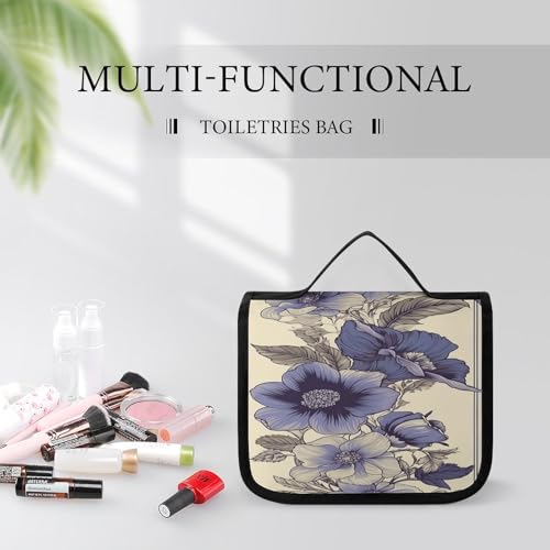 Trousse de toilette suspendre en polyester robuste violette - 4